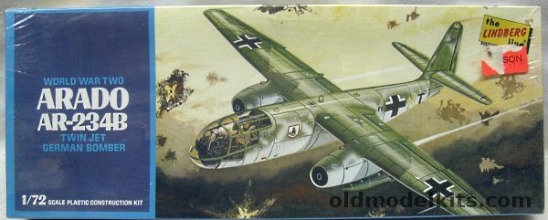 Lindberg 1/72 Arado AR-234B Jet Bomber, 472 plastic model kit
